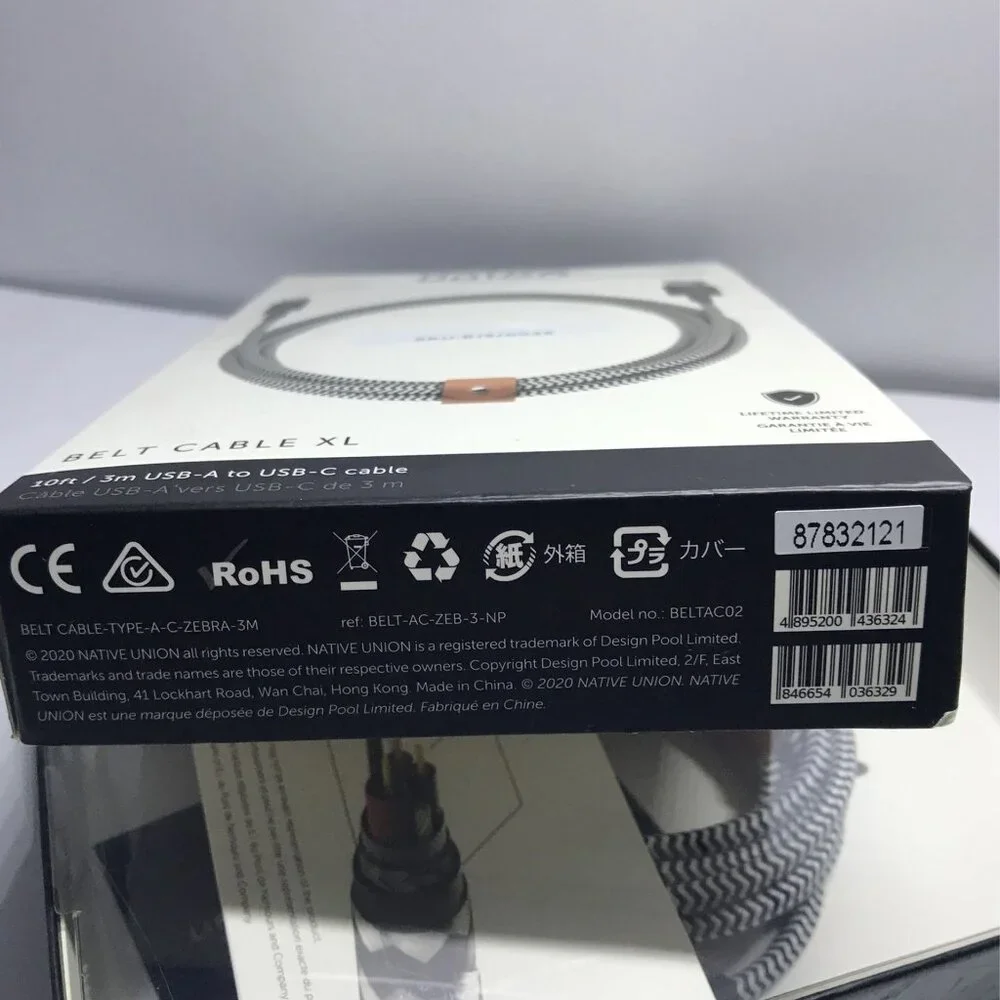 Native Union - 10' USB Type C-to-USB Type A Cable - Zebra